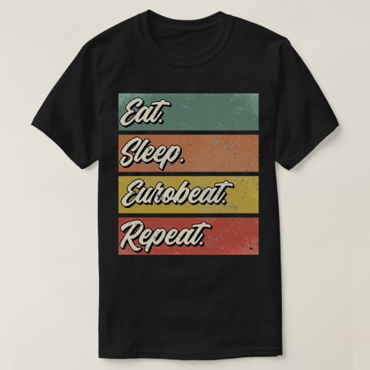 cadeau van Eurobeat-muziekfan T-shirt (Design voorkant)