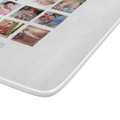 Cadeau van familiebomen foto collage voor oma snijplank (Hoek)