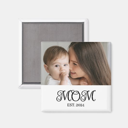 Cadeau van foto voor moeder magneet (Voorkant / Achterkant)