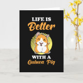 Cadeau van het Schattigee Gezegde van het cavia Kaart (Gele Bloem)