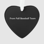 cadeau van het Softball Coach-team voor kerstversi Ornament (achterkant)