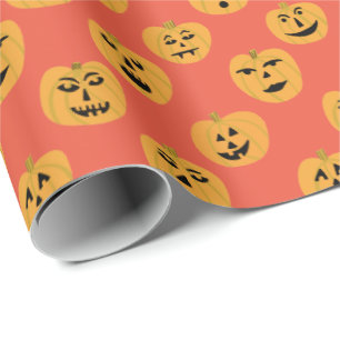 Cadeau van Jack-O-Lantern Halloween PUMPKIN Cadeaupapier
