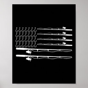 Cadeau van Kind Vaders Dag 4 juli Vissen Amer Poster