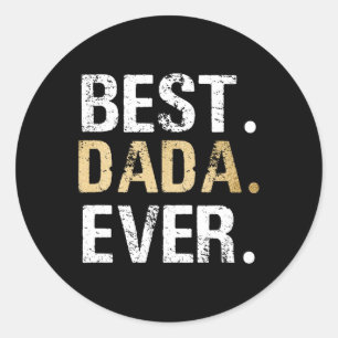 Cadeau van kleindochter kleinzoon beste dada ronde sticker