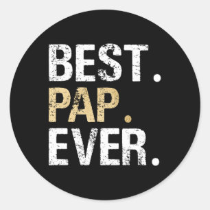 Cadeau van kleindochter kleinzoon beste pap ronde sticker
