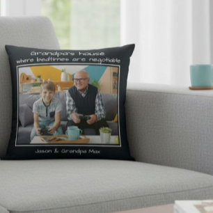 Cadeau van kleinkinderen voor opa Grappige uitdruk Kussen