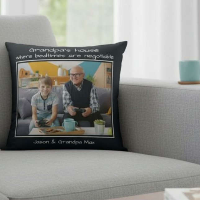 Cadeau van kleinkinderen voor opa Grappige uitdruk Kussen (Creator heeft geüpload)