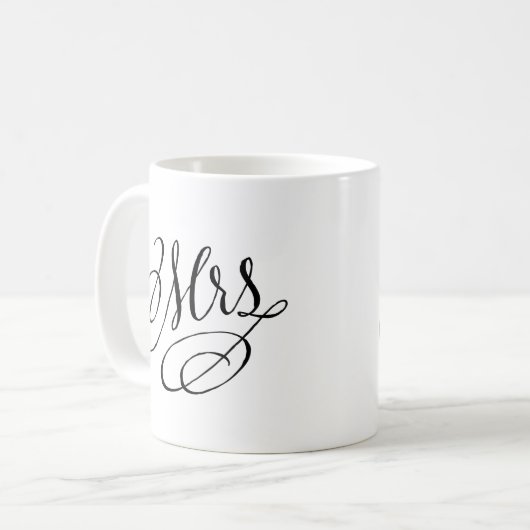 cadeau van mevrouw new Bride mok Vrijgezellenfeest (Voorkant links)