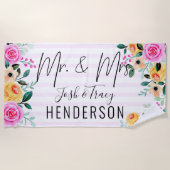 cadeau van Passen getrouwd, cadeau van paren, Mr.  Strandlaken (Voorkant)