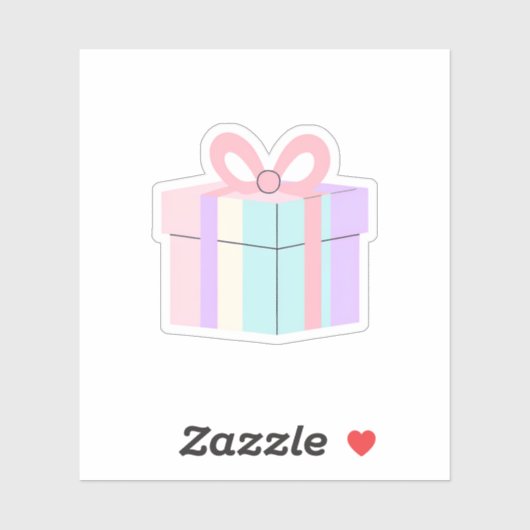 Cadeau van pastel sticker (Vel)