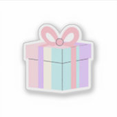 Cadeau van pastel sticker (Voorkant)