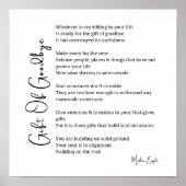 Cadeau van vaarwel overgave gedicht poster muurkun (Voorkant)