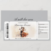 Cadeau van verrassingsbalzaal Danslessen Kaart (Voorkant / Achterkant)