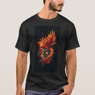 Cadeau van wedergeboorte: van schedel naar Phoenix T-shirt