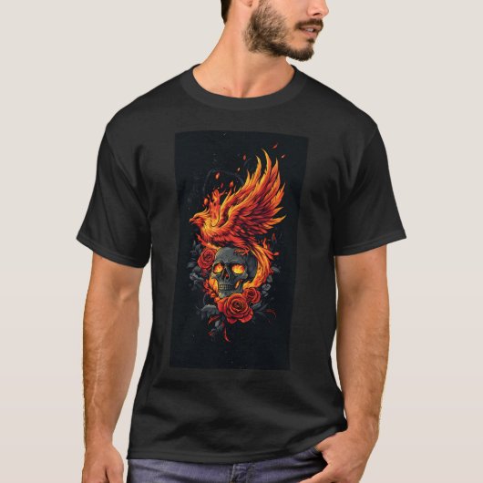 Cadeau van wedergeboorte: van schedel naar Phoenix T-shirt (Voorkant)