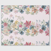 Cadeau  Veldbloemen Roze Cadeaupapier (Vlak)