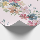 Cadeau Veldbloemen Roze Cadeaupapier (Hoek)