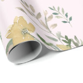 Cadeau  Veldbloemen Roze Cadeaupapier (Rol Hoek)