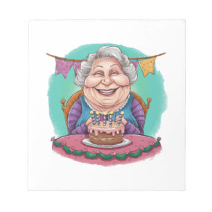 Cadeau verjaardagstaart voor oma notitieblok