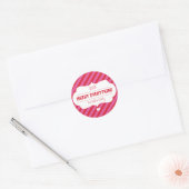 CADEAU VERPAKKEN STICKER SEAL :: boog lichte stree (Envelop)