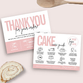 Cadeau Verzorgingsgids, V2 Cake Verzorgingsinstruc Briefkaart