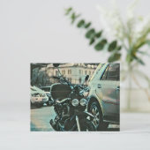 Cadeau vintage motorfiets briefkaart (Staand voorkant)