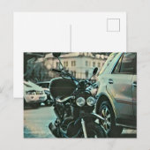Cadeau vintage motorfiets briefkaart (Voorkant / Achterkant)