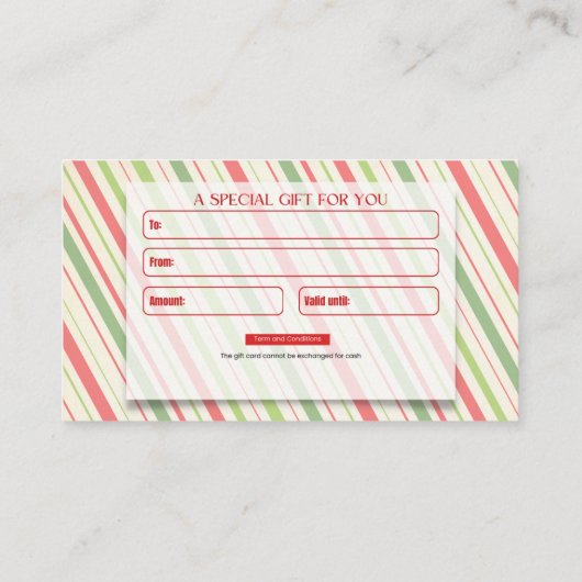 Cadeau Visitekaartje 50% korting (Achterkant)