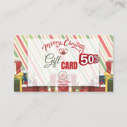 Cadeau Visitekaartje 50% korting (Voorkant)