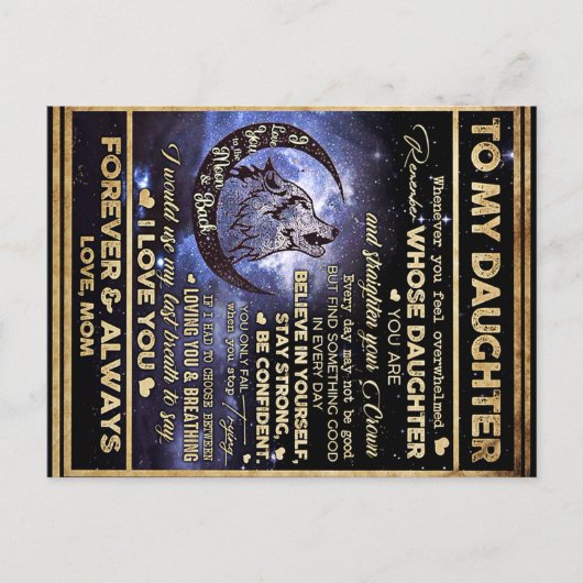 Cadeau Vlinders Voor Mijn Dochter, Verjaardag Doch Briefkaart (Voorkant)