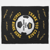 Cadeau voetbal coach in uw Colour Soccer Blanket Fleece Deken (Voorkant (Horizontaal))