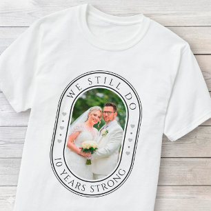 Cadeau voor 10-jarig huwelijksjubileum voor koppel t-shirt