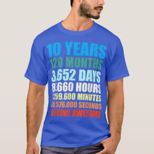 Cadeau voor 10e verjaardag jongen 10 jaar geweldig t-shirt