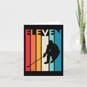 Cadeau voor 11e verjaardag Elf Vintage Hockey 11 J Kaart