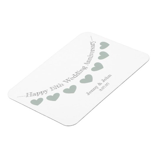 cadeau voor 12e zijde bruiloft bruiloft magneet (Linkerzijde)