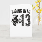 Cadeau voor 13e verjaardag Dirt Bike 13-jarige Bik Kaart (Gele Bloem)