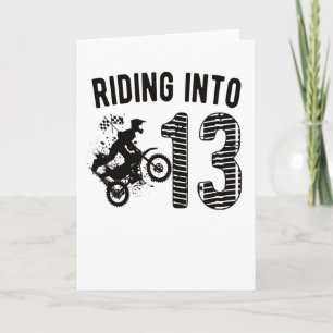 Cadeau voor 13e verjaardag Dirt Bike 13-jarige Bik Kaart