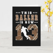 Cadeau voor 13e verjaardag Voetbalspeler 13-jarige Kaart (Gele Bloem)