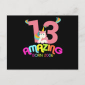 Cadeau voor 13e verjaardagsfeest Geweldig sinds 20 Briefkaart (Voorkant)