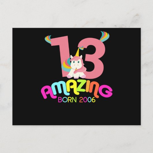 Cadeau voor 13e verjaardagsfeest Geweldig sinds 20 Briefkaart (Voorkant)