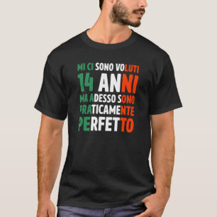 Cadeau voor 14 jaar oud grappige mannelijke verjaa t-shirt
