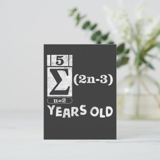 Cadeau voor 16e verjaardag Wiskundeliefhebber 16 j Briefkaart (Staand voorkant)