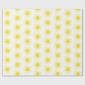 Cadeau voor 1e verjaardagsfeestje rond de zon cadeaupapier (Vlak)