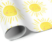 Cadeau voor 1e verjaardagsfeestje rond de zon cadeaupapier (Rol Hoek)