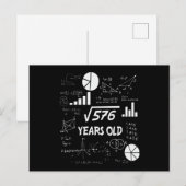 Cadeau voor 24e verjaardag wiskunde leraar briefkaart (Voorkant / Achterkant)