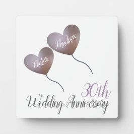 cadeau voor 30e parelbruiloft Plaque Fotoplaat