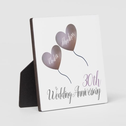 cadeau voor 30e parelbruiloft Plaque Fotoplaat (Voorkant)