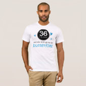 Cadeau voor 36e bruiloft Jubileum Butterfly T-shirt (Voorkant volledig)