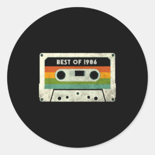 Cadeau voor 40e verjaardag 40 jaar oude mannen vro ronde sticker