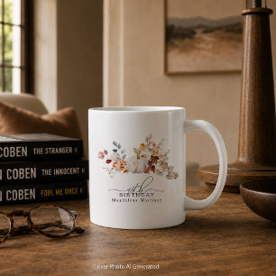 Cadeau voor 40ste verjaardag Witte Pompoen Herfstb Koffiemok